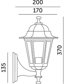 Aplică de exterior 1xE27/60W/230V IP44 negru