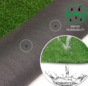 Gazon artificial / covor iarba decorativa verde, inaltime fir 11mm, pentru interior/exterior, ignifug, modern, super-rezistent, dimensiuni diverse