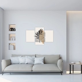 Tablou - Abstracție cu frunze tropicale N⁰1 (90x60 cm)