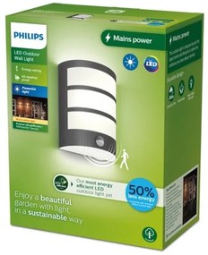 Aplică LED de exterior cu senzor Philips PYTHON LED/3,8W/230V IP44