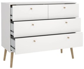 Comodă albă joasă 99x82 cm Bodo – Tvilum