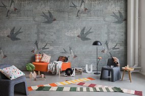 Fototapet, Concrete Art, Swallow, Rebel Walls