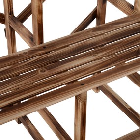 Outsunny Stand de plante cu 3 etaje, suport pliabil de flori de 78 cm înălțime pentru interior și exterior, raft de plante din lemn, suport pentru ghivece cu tăvi, scară de flori pentru sufragerie, grădină balcon, lemn natural | Aosom Romania