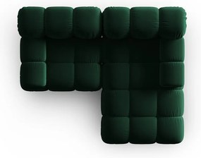 Colțar verde cu tapițerie din catifea (colț dreapta) Bellis – Micadoni Home