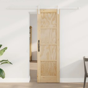 vidaXL Ușa Glisantă Manual Natural și alb 61 x 198.5 cm