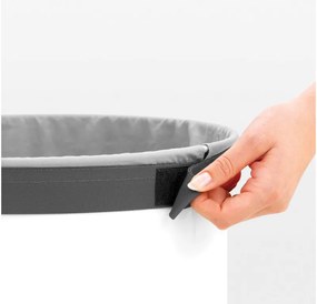 Cos de rufe Brabantia 90300241, 60 L, Capac din pluta, Umplere fara deschidere, Gauri ventilatie, Alb