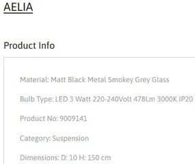 Pendul LED design modern AELIA