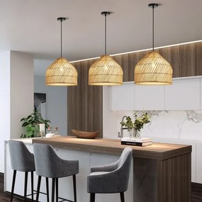 Lustră pe cablu Immax 08264L PELO 1xE27/40W/230V d. 40 cm ratan