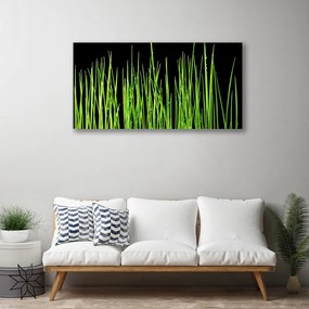Tablou pe panza canvas Weed Floral Verde Negru