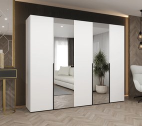 Dulap de haine 250 cm Alice 2 (alb + Negru). 1126181