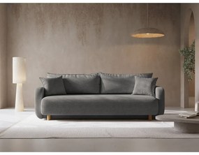 Canapea gri extensibilă, cu spațiu de depozitare 231 cm Elen – Micadoni