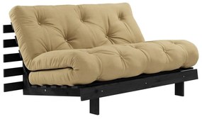 Canapea variabilă Karup Design Roots Black/Wheat Beige