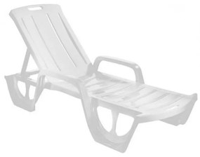 Șezlong de grădină Florida alb