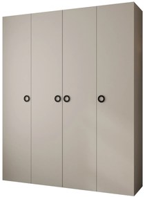 Dulap de haine 200 cm Carmela 50-1 (Cașmir + Negru). 1126719