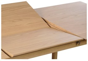 Masă de dining în culoare naturală extensibilă cu blat cu aspect de lemn de stejar 95x200 cm Bari – Unique Furniture