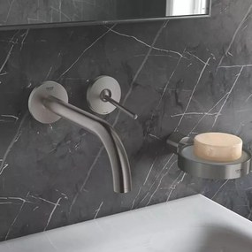 Baterie lavoar incastrata Grohe Atrio antracit periat Hard Graphite 19 cm fara corp ingropat