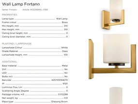 Aplica de perete design modern Fortano MYMOD089WL-01BS