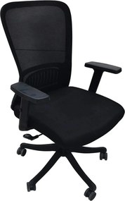 Scaun birou SID, negru, stofa/plasa, 61x68x100/110 cm