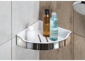 Raft de colț pentru duș Aqualine SAMBA 21,8x30 cm crom lucios
