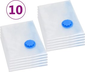 vidaXL Saci vidați îmbrăcăminte depozitare voiaj, 10 buc., 120x70 cm