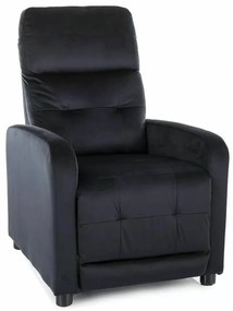 Fotoliu Otus velvet negru Blu19 H100 cm