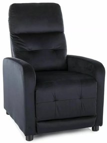 Fotoliu Otus velvet negru Blu19 H100 cm
