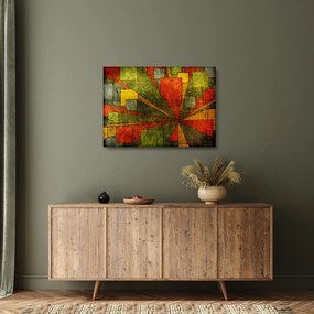 Tablou pe sticlă cu abstracție geometrică (70x50 cm)
