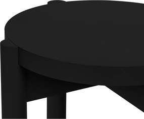 Scaun tip taburet negru din lemn de fag Hopp – noo.ma