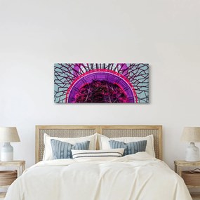 Tablou abstrac - crengi violete (120x50 cm)
