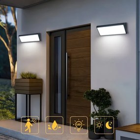 Brilagi - Aplică de exterior LED TRIANGLE, 42W/230V, neagră, IP65