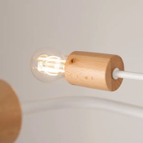 Lustră aplicată Sollux SL.1665 TIMBO 4xE27/15W/230V alb/bej/fag