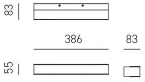 Aplica de perete lumina ambientala LED GAP LINEA L-38cm, 3000K