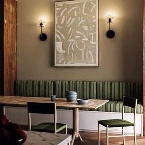 Lampă de perete Alora Mood ALM-SYLVIA-1WB-BK-CL SYLVIA 1xE14/40W/230V negru