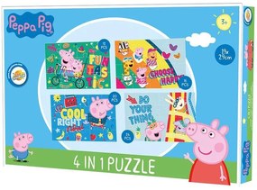 Purcelușa Peppa Puzzle 4-în-1