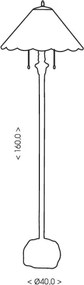 Brilagi - Lampă de podea Tiffany MIRABELLA, abajur din vitralii, 2xE27/60W/230V