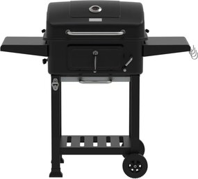 Gratar pentru exterior Zilan ZLN3574, Fabricat din materiale durabile, Grila de gatit 54x42.5 cm din otel cromat, Termometru incorporat, Mobilitate