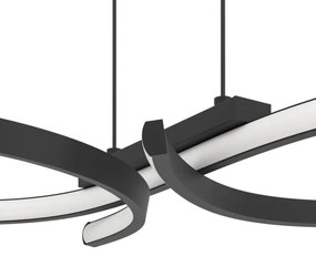 Lustră LED pe cablu Eglo 901267 SERPINS LED/21W/230V 3000K negru