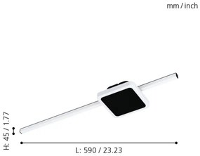 Plafonieră LED SARGINTO 1xLED/6,3W/230V + 1xLED/5,4W Eglo 99609