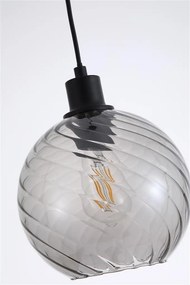 Pendul metal negru, sticla fumurie Radiance