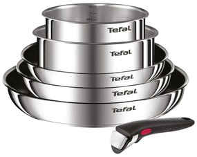 Set de vase pentru gătit 6 buc. din aluminiu INGENIO Cook Eat L881S604 – Tefal