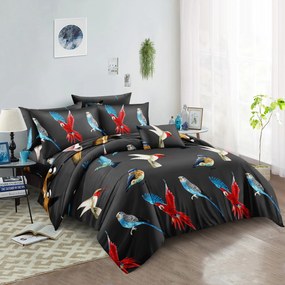 Lenjerie de pat din microfibra gri, PARROT