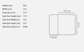 Aplica LED de exterior ambientala stil nordic IP44 Milda negru
