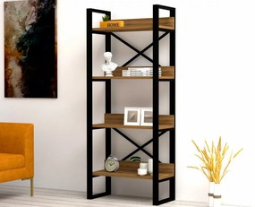 Biblioteca Living Adisa, PAL Melaminat / Metal, Nuc