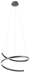 Redo 01-4015 - Lustră LED dimabilă suspendată pe cablu SCROLL LED/38W/230V neagră
