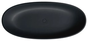 Omnires Shell M+ cada freestanding 175x78 cm ovala negru SHELL175WWBLV