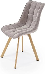 Scaun K332, gri/stejar, stofa/metal, 46x61x84 cm
