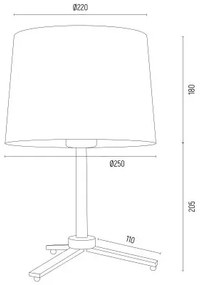 Veioza, lampa de masa design modern Cavalino negru, auriu