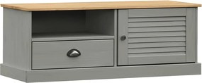 vidaXL Comodă TV VIGO, gri, 106x40x40 cm, lemn masiv de pin