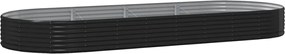vidaXL Strat înălțat grădină 373x140x36 cm oțel galvanizat