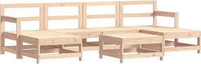 vidaXL Set mobilier de grădină, 7 piese, lemn masiv de pin